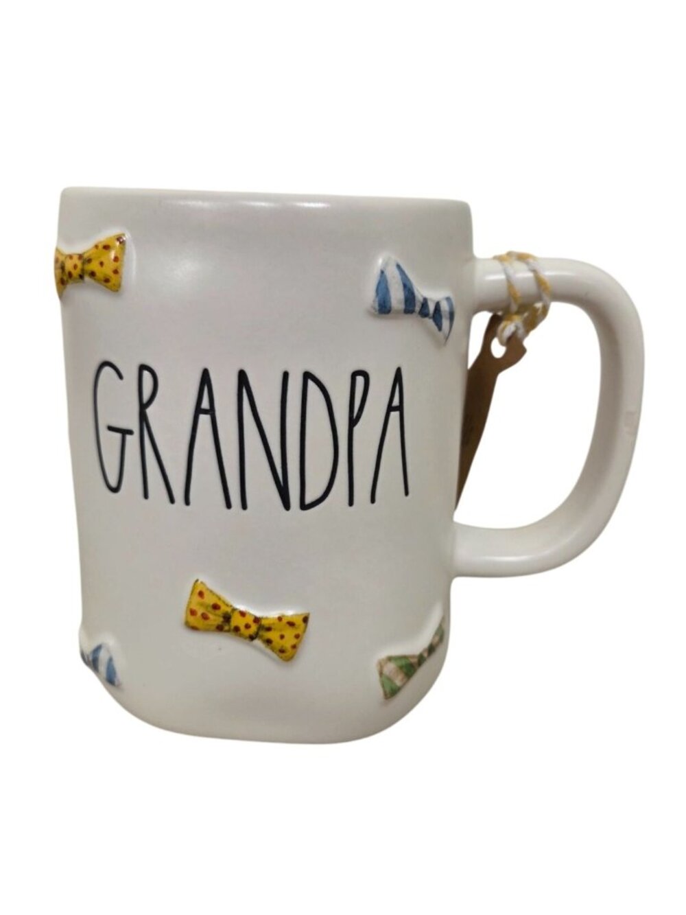 NWT Rae Dunn Artisan Collection Grandpa Mug With Bow Tie Design